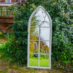 Woodside Darton XXL Decorative Arched Outdoor Garden Mirror -Garden Mirth Sales Store K0B2CLTWCAT
