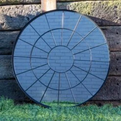 Woodside Bainton XL Decorative Round Outdoor Garden Mirror, Diameter: 100cm -Garden Mirth Sales Store K1J4V1JYG23