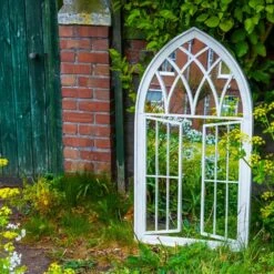 Woodside Truro XL Decorative Arched Outdoor Garden Mirror, W: 64cm X H: 117.5cm -Garden Mirth Sales Store KF1MANZP0GE