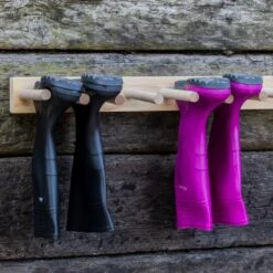 Woodside Wall Mounted Wooden Storage Rack For Wellington & Riding Boots -Garden Mirth Sales Store KINY0VOXWKE