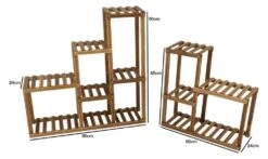 Woodside Bradwell Carbonized 5 Tier Corner Wooden Plant Display Stand Flower Rack 11 Woodside Bradwell Carbonized 5 Tier Corner Wooden Plant Display Stand Flower Rack -Garden Mirth Sales Store KY5R1TP0MYT
