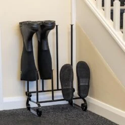 Woodside Steel Wellington Boot Rack/Walking Boot Storage Stand, Indoor & Outdoor -Garden Mirth Sales Store LFDQAT23GBL
