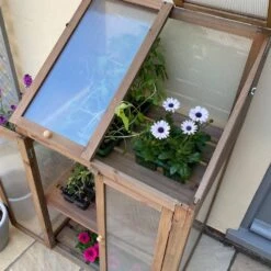 Woodside Transparent Wooden Cold Frame Growhouse/Polycarbonate Greenhouse -Garden Mirth Sales Store M4PC20P1TGH