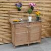 Woodside Fritton Potting/Planting Bench With Cabinet, DIY Workstation Table -Garden Mirth Sales Store MIM55K1YL0P