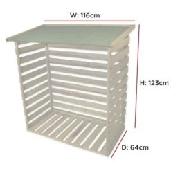 Woodside Treated Wooden Heavy Duty Log Store Garden Storage Shed -Garden Mirth Sales Store MSV223CBIA3