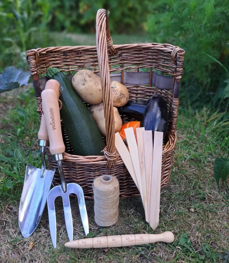 Woodside Willow Tool Basket/Trug With Garden Hand Tools Trowel/Fork/Dibber 5 Woodside Willow Tool Basket/Trug With Garden Hand Tools Trowel/Fork/Dibber - Image 3