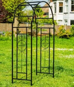 Woodside Northwold Metal Garden Arch, Traditional Decorative Archway For Paths/Entrances -Garden Mirth Sales Store MXNSSHOGMG5