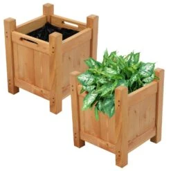 Woodside Aldeby Wooden Garden Planter/Flower Pot Container Box, Pack Of 2 15 Woodside Aldeby Wooden Garden Planter/Flower Pot Container Box, Pack Of 2 -Garden Mirth Sales Store MZ0D445KMZ5