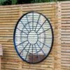Woodside Bainton XL Decorative Round Outdoor Garden Mirror, Diameter: 100cm -Garden Mirth Sales Store NCE3Z141WUA