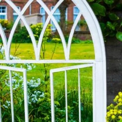 Woodside Truro XL Decorative Arched Outdoor Garden Mirror, W: 64cm X H: 117.5cm -Garden Mirth Sales Store NXFUDA302FA