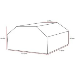 Woodside 6 Seater Square Picnic Table Waterproof Cover GREEN -Garden Mirth Sales Store OMBWTWMURSY