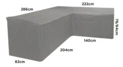 Woodside Green L Shape Outdoor Dining Waterproof Patio Set Cover Rattan -Garden Mirth Sales Store P0WOOFF4IKI