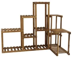 Woodside Bradwell Carbonized 5 Tier Corner Wooden Plant Display Stand Flower Rack 9 Woodside Bradwell Carbonized 5 Tier Corner Wooden Plant Display Stand Flower Rack -Garden Mirth Sales Store P5ANUWBTQWC