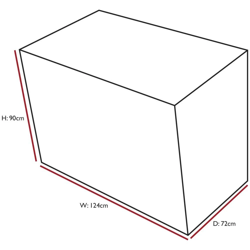 Woodside Wagon/Trolley Barbecue Cover BLACK 4 Woodside Wagon/Trolley Barbecue Cover BLACK - Image 2