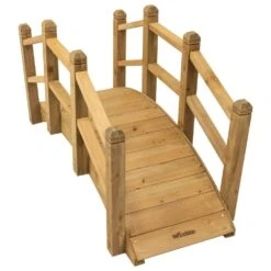 Woodside Wooden Decorative Garden Bridge Ornament For Ponds/Streams/Borders, 1.2m -Garden Mirth Sales Store PLTF0OTO2BL