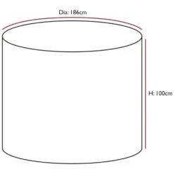 Oxbridge Medium Round Patio Set Waterproof Cover GREEN -Garden Mirth Sales Store PN3MMIG5DE4