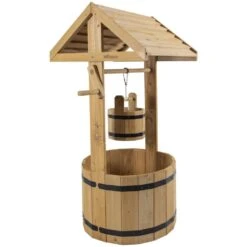 Woodside Wooden Ornamental Garden Plant/Flower Wishing Well Planter -Garden Mirth Sales Store PSG2VDYKG3I