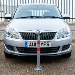 2 X Hausen Folding Car Parking Barrier Post Vehicle Driveway Security Bollard -Garden Mirth Sales Store QGVQQB1GMIJ