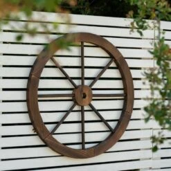 Woodside Decorative Rustic/Vintage Garden Wooden Wagon Wheel Ornament -Garden Mirth Sales Store QI5I5UAAGOA