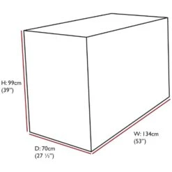 Oxbridge Black 2 Seater 1.34m 4ft Waterproof Outdoor Garden Bench Furniture Cover -Garden Mirth Sales Store QLL0AAUOO02