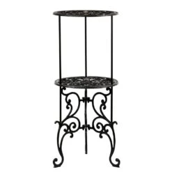 Woodside Heavy Duty Cast Iron Indoor/Outdoor Two Tier Plant Pot Display Stand -Garden Mirth Sales Store QY0WK1QCGKB