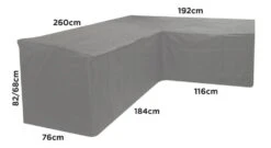 Woodside Green L Shape Outdoor Dining Waterproof Patio Set Cover Rattan -Garden Mirth Sales Store R0TK10121TD