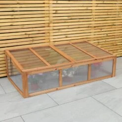 Woodside Outdoor Wooden Plant/Flower/Vegetable Cold Frame Growhouse, Large 150cm 12 Woodside Outdoor Wooden Plant/Flower/Vegetable Cold Frame Growhouse, Large 150cm -Garden Mirth Sales Store R1UCH0LPQT5