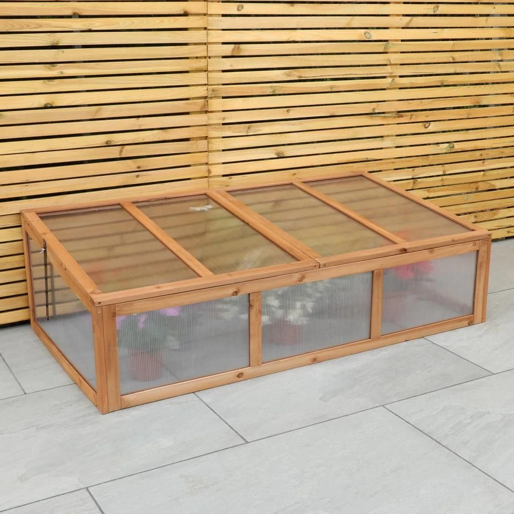 Woodside Outdoor Wooden Plant/Flower/Vegetable Cold Frame Growhouse, Large 150cm 6 Woodside Outdoor Wooden Plant/Flower/Vegetable Cold Frame Growhouse, Large 150cm - Image 4