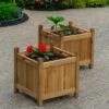 Woodside Stanfield Square Wooden Planter, Pack Of 2 1 Woodside Stanfield Square Wooden Planter, Pack Of 2 -Garden Mirth Sales Store S4WQREDS3EL