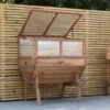 Woodside Raised Wooden Garden Planter + Cold Frame/Growhouse Plant & Veg Box, Medium 100cm -Garden Mirth Sales Store TNHKALIM3XF