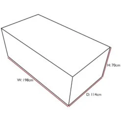 Woodside 8 Seater Rectangular Garden Patio Table Cover Furniture Waterproof -Garden Mirth Sales Store TXTON1EHMNL