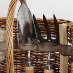 Woodside Willow Tool Basket/Trug With Garden Hand Tools Trowel/Fork/Dibber 17 Woodside Willow Tool Basket/Trug With Garden Hand Tools Trowel/Fork/Dibber -Garden Mirth Sales Store U1N0S3FLDS3