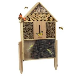 Woodside Standing Wooden Insect Hotel With Ground Stakes, Outdoor Bug/Bee House -Garden Mirth Sales Store UKROMID1UW5