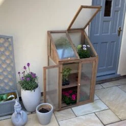 Woodside Transparent Wooden Cold Frame Growhouse/Polycarbonate Greenhouse -Garden Mirth Sales Store UOOMJWVK4PM