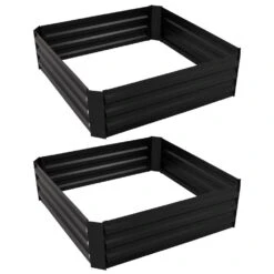 Woodside Outdoor Garden Raised Steel Vegetable/Herb/Flower Grow Bed Planter X 2 -Garden Mirth Sales Store VEJF5Q555LH
