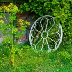 Woodside Upton Large Decorative Round Outdoor Garden Mirror, Diameter: 80cm -Garden Mirth Sales Store VKASGMQAD1G