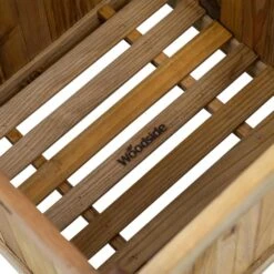 Woodside Stanfield Square Wooden Planter, Pack Of 2 -Garden Mirth Sales Store VSRGM4GPPE2