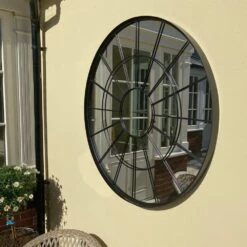 Woodside Bainton XL Decorative Round Outdoor Garden Mirror, Diameter: 100cm -Garden Mirth Sales Store VUAVAGK1UUJ