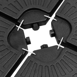 Woodside Set Of 4 Round Cantilever Banana Hanging Umbrella Parasol Base Stand Weights -Garden Mirth Sales Store VXYE0XMCWCC