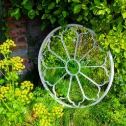 Woodside Upton Large Decorative Round Outdoor Garden Mirror, Diameter: 80cm -Garden Mirth Sales Store VZ2ISAWEYZT