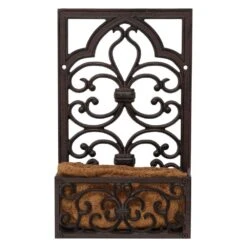 Woodside Cast Iron Wall Mounted Hanging Garden Planter Basket With Coco Liner -Garden Mirth Sales Store XOLMHF5NZKS