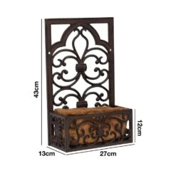 Woodside Cast Iron Wall Mounted Hanging Garden Planter Basket With Coco Liner -Garden Mirth Sales Store XOPYYDOOL0C