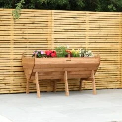 Woodside Raised Wooden Garden Bed Planter, Plants & Vegetable/Herb Box, Large 150cm -Garden Mirth Sales Store XOVHURJZIX0