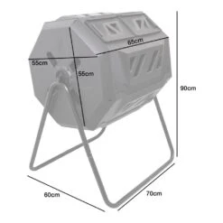 Woodside 160L Rotating/Tumbling Garden Composter, 2 Section Compost Waste Bin 7 Woodside 160L Rotating/Tumbling Garden Composter, 2 Section Compost Waste Bin -Garden Mirth Sales Store YAPZJIAH4VE