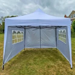 Woodside Pop Up 3m X 3m Garden Gazebo, Waterproof Garden Marquee, Pure White -Garden Mirth Sales Store YNW34TLE4P3