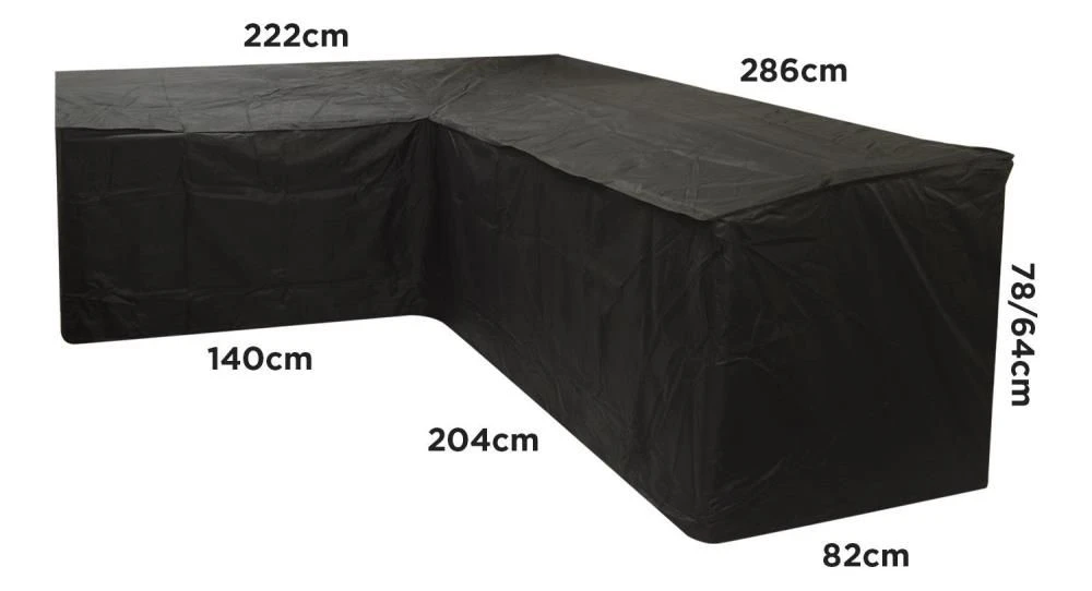 Woodside Black L Shape Outdoor Dining Waterproof Patio Set Cover Rattan 13 Woodside Black L Shape Outdoor Dining Waterproof Patio Set Cover Rattan - Image 11