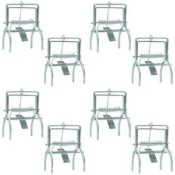 8 Pack Of Woodside Heavy Duty Mole Claw Scissor Talpex Traps Fast Humane Kill