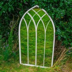 Woodside Ealing XL Decorative Arched Outdoor Garden Mirror, W: 60cm X H: 110cm -Garden Mirth Sales Store YWPBZIABRNS