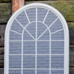 Woodside Redwick XXL Decorative Arched Outdoor Garden Mirror, H: 131cm X W: 75cm -Garden Mirth Sales Store Z4YVJQ0BB5X