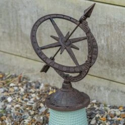 Woodside Decorative Cast Iron Traditional Antique Garden Table Sundial -Garden Mirth Sales Store ZB54UFJ0K4N